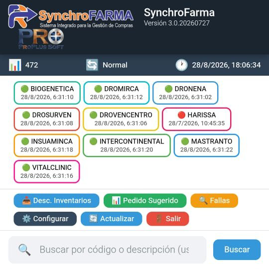 SynchroFarma - Dispositivos Móviles